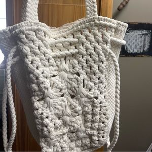Crocheted beach bag